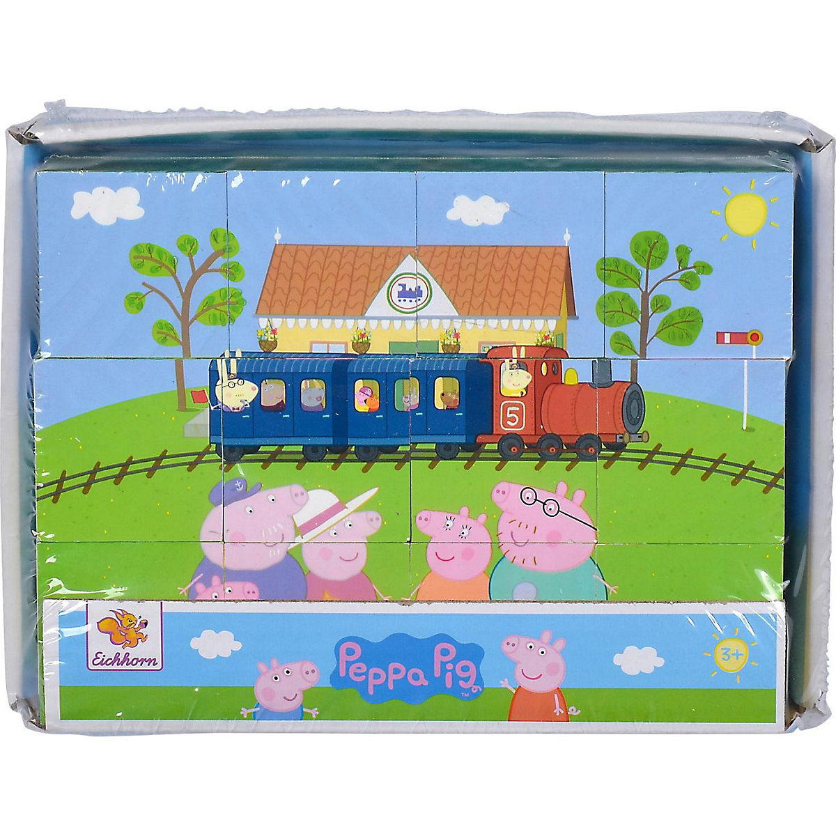 Peppa Pig Würfelpuzzle, 12 Teile
