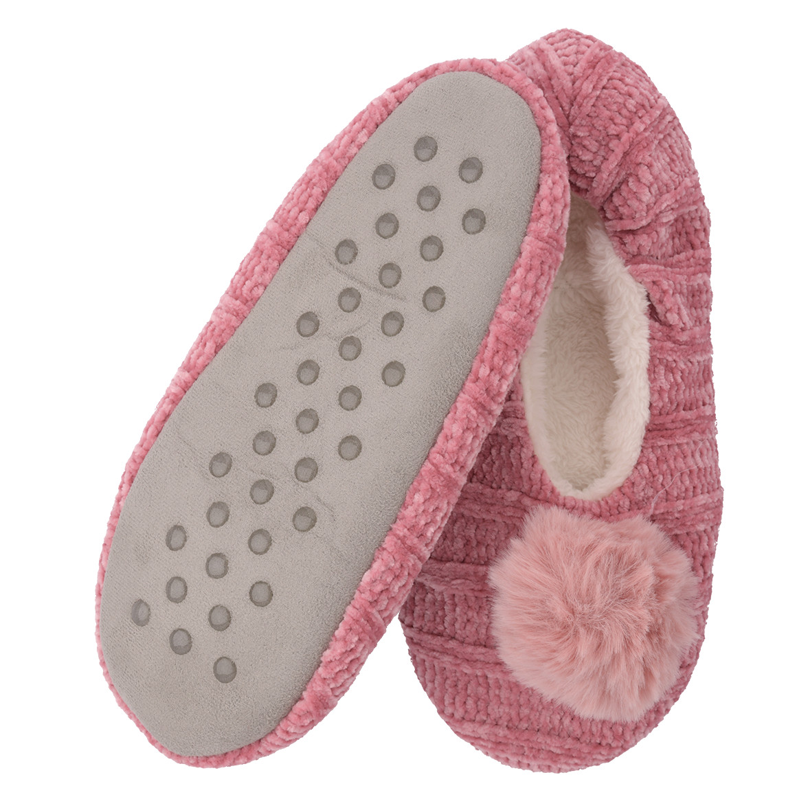 Damen Hausschuhe aus Chenille-Garn