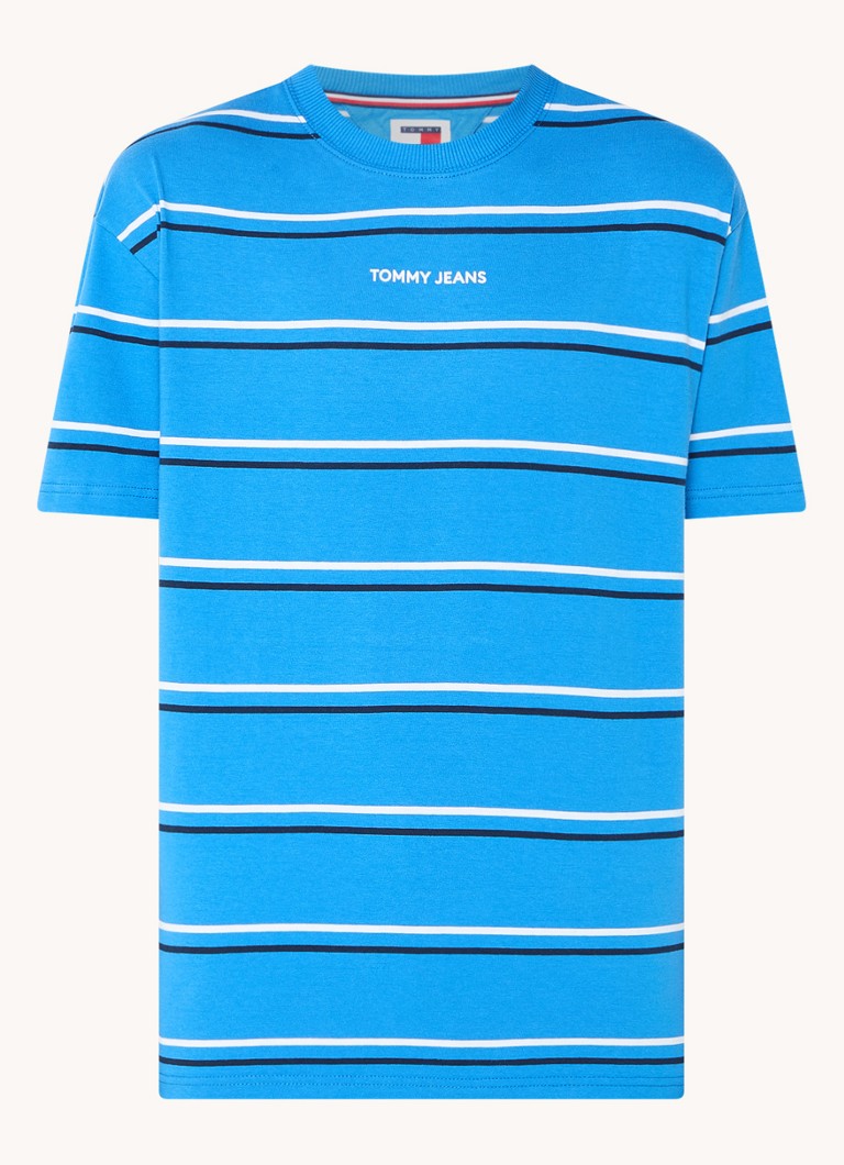 Tricou cu dungi și logo Tommy Hilfiger