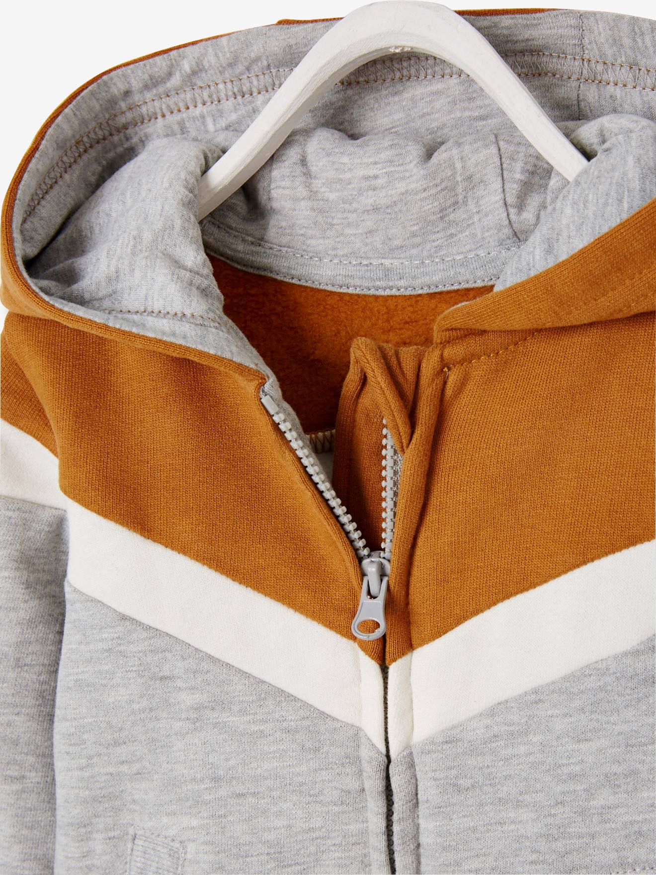 Gilet zippé bébé garçon à capuche bordeaux