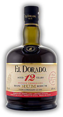 El Dorado 12 Years Demerara Rum El Dorado 12 Years Demerara Rum Goldener Demerara-Rum mit sehr feinem Geschmack. Alter 12 J. - 0,7	 Liter - Vol 40%