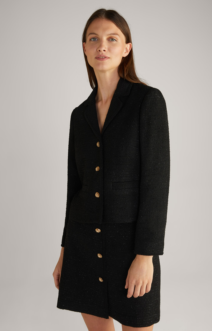 Tweed-Blazer in Schwarz