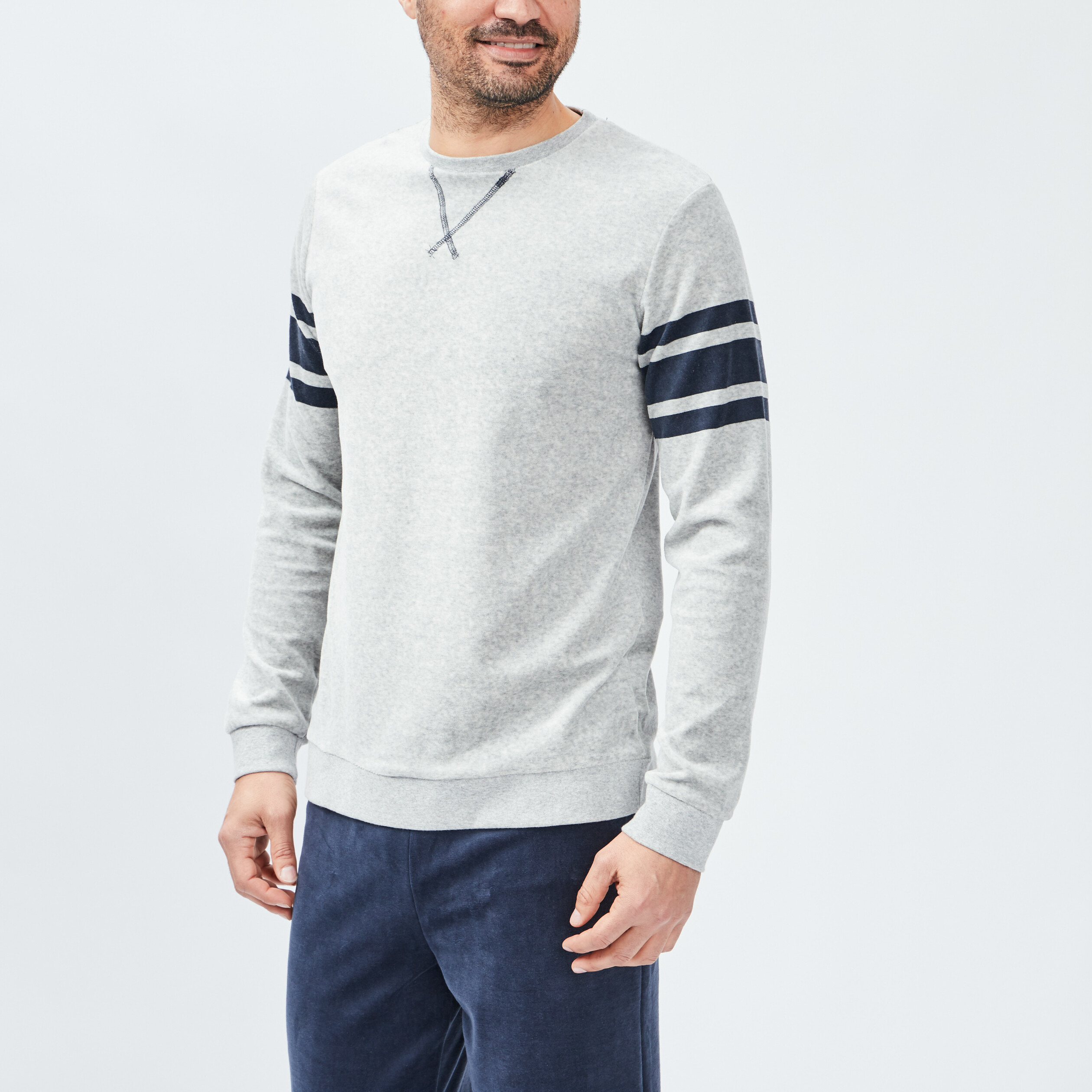 Ensemble pyjama 2 pièces gris homme | La Halle