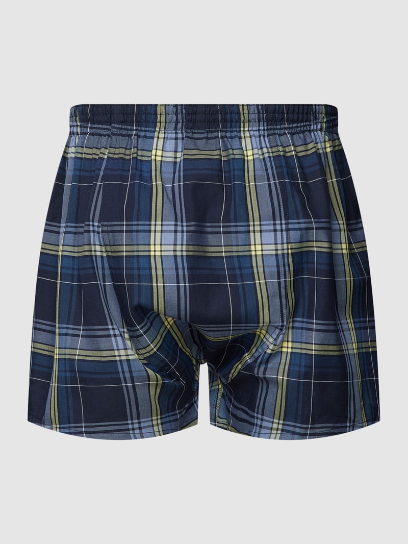 Boxershorts aus Baumwoll-Lyocell-Mix mit Label-Detail in dunkelblau