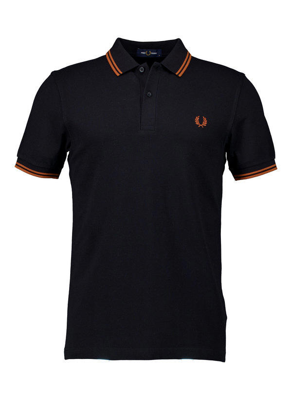 Fred Perry, Polo-Shirt, Baumwoll-Piqué, schwarz