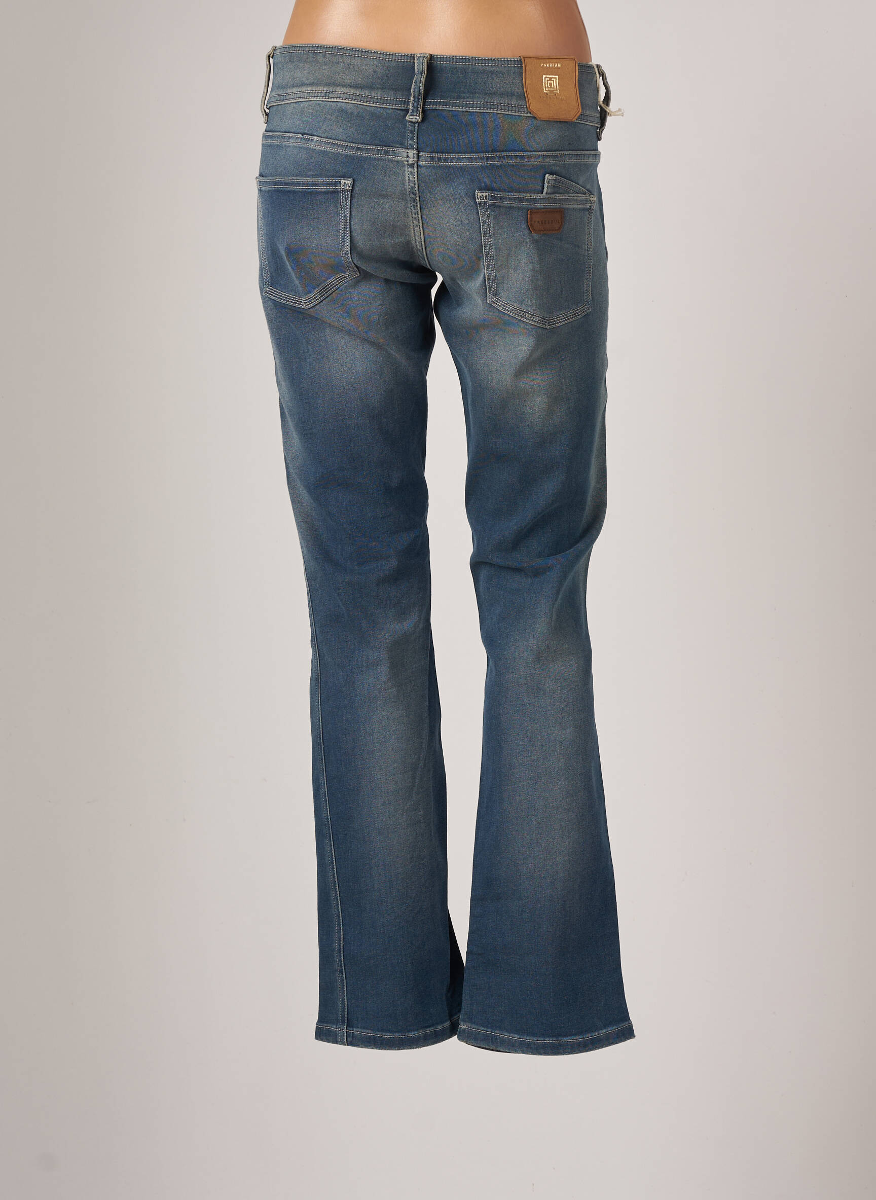 Freesoul Jeans Bootcut Femme couleur bleu