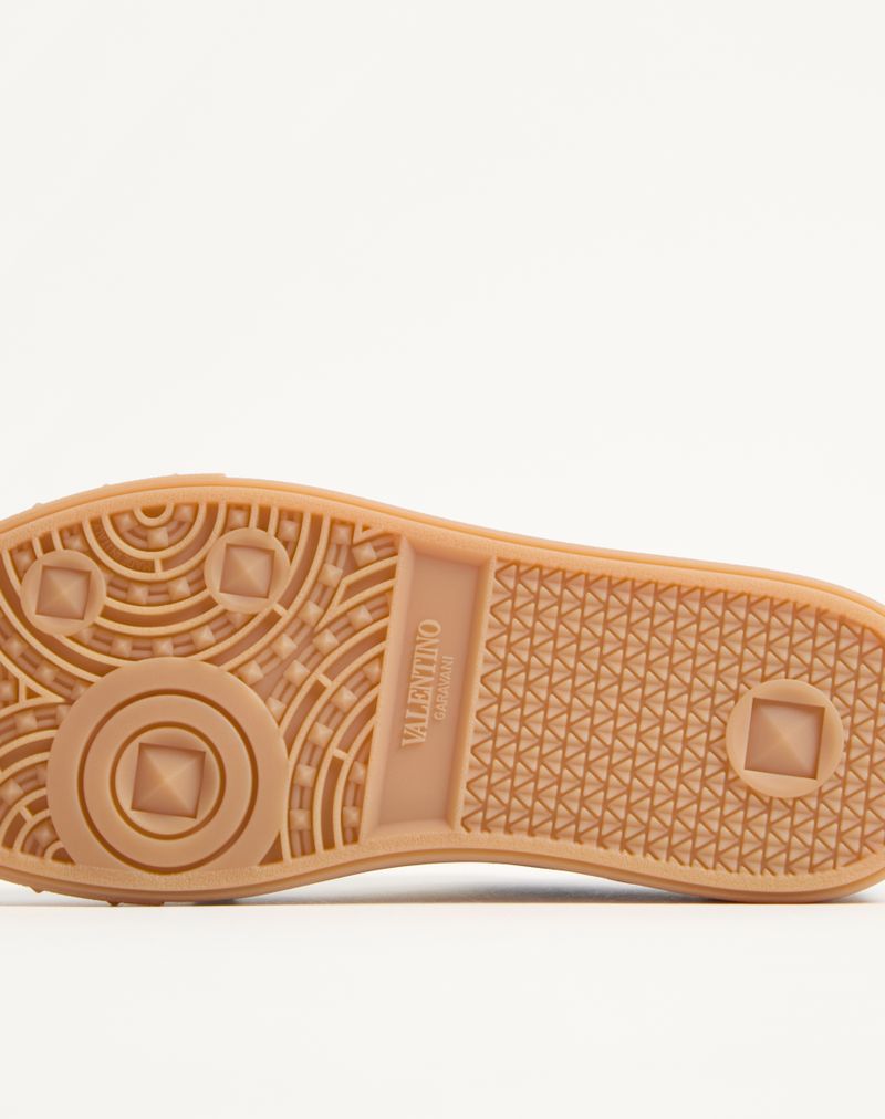 Baskets Upvillage couleur croûte avec bande en cuir de veau nappa