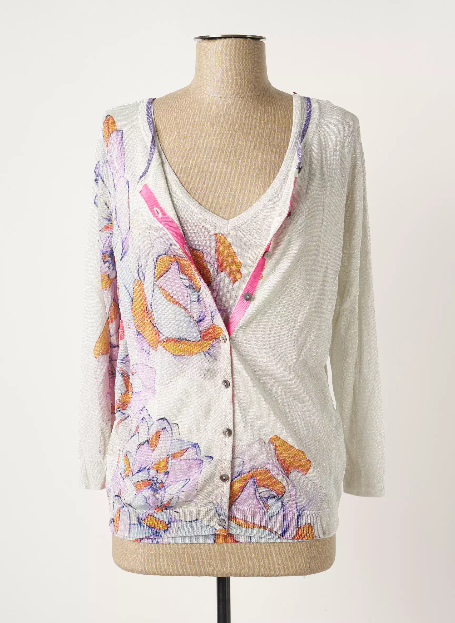 Jei S By Letizia Denaro Twinset Femme couleur gris