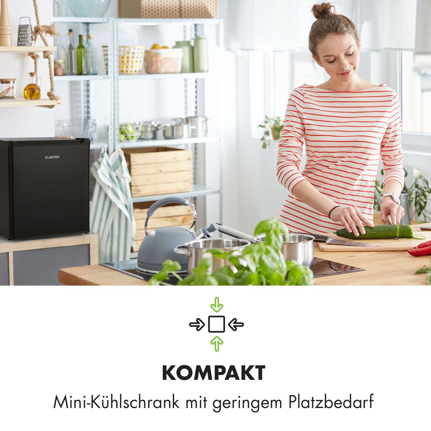 Klarstein Table Top Kühlschrank HEA9-Snoopy-Eco-B 10032856, 47.5 cm hoch, 44 cm breit