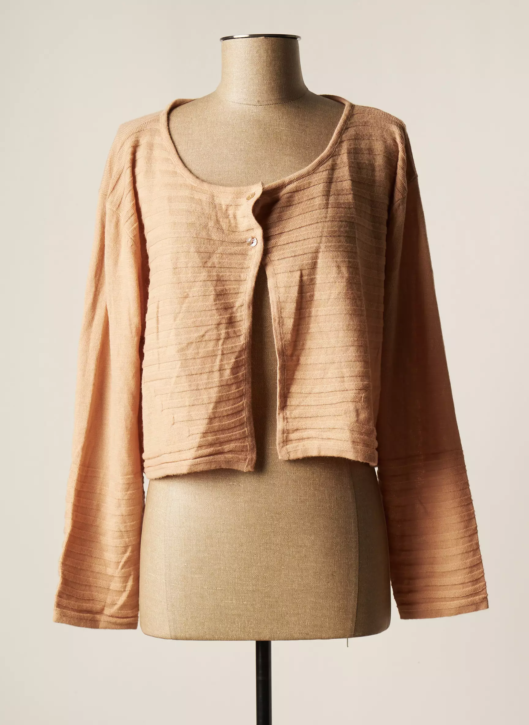 Lauren Vidal Cardigans Femme couleur beige