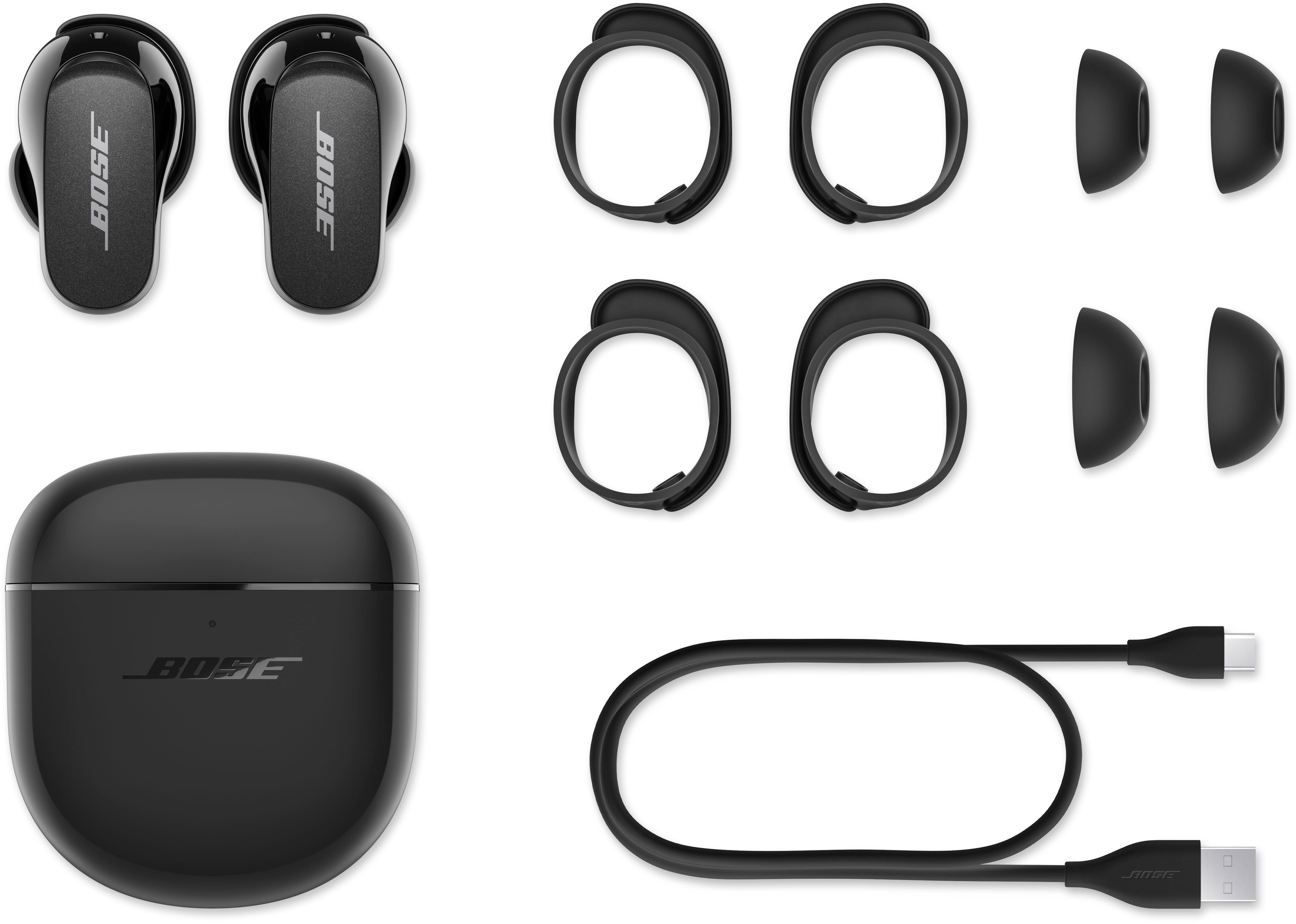 Bose QuietComfort® Earbuds II wireless In-Ear-Kopfhörer (Freisprechfunktion, Noise-Cancelling, integrierte Steuerung für Anrufe und Musik, Bluetooth, kabellose In-Ear-Kopfhörer mit Lärmreduzierung personalisiertem Klang)