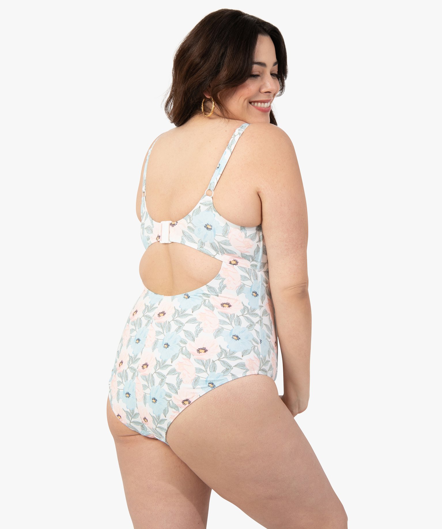Maillot de bain femme grande taille 1 pièce à armatures imprime | GEMO