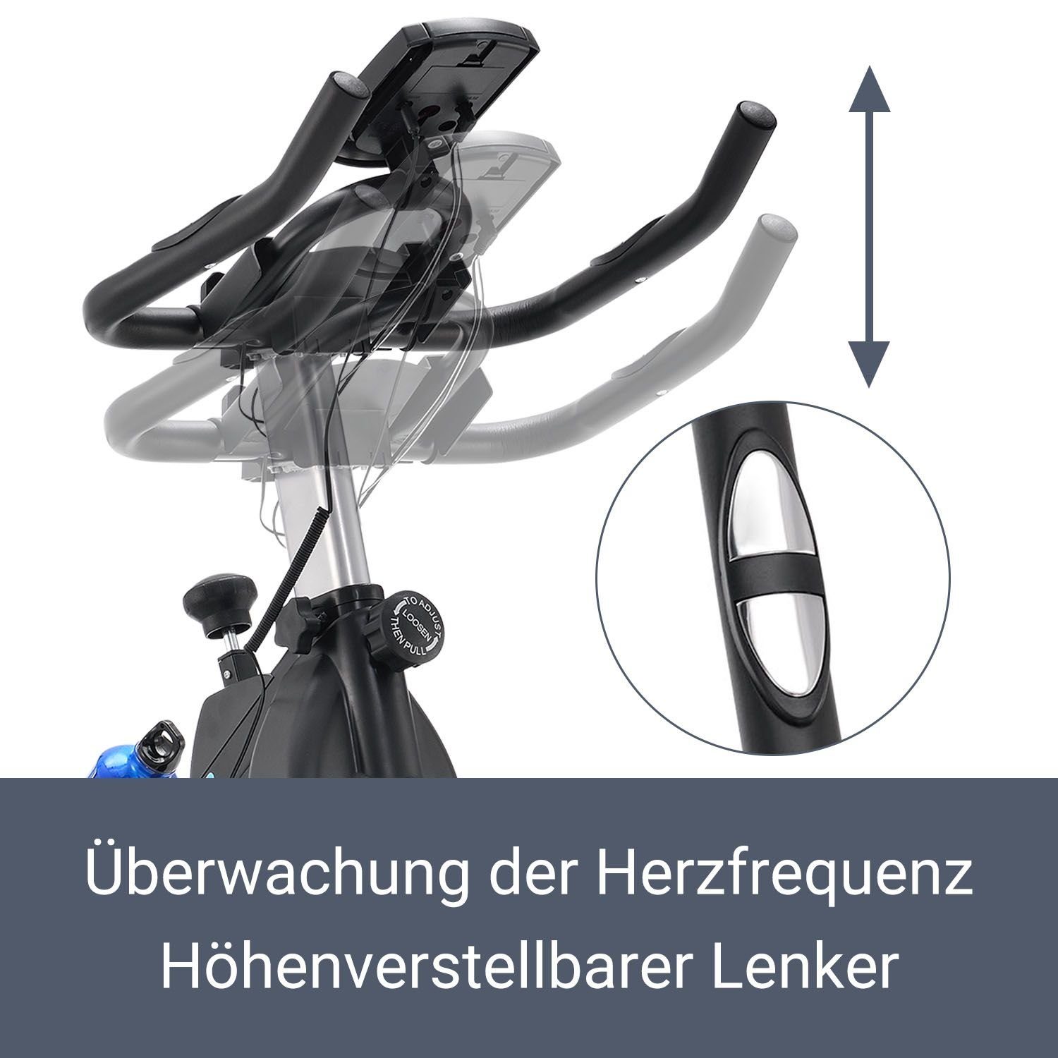 ArtSport Speedbike RapidPace, 10 kg Schwungmasse, Computer mit LCD-Display, Tablet-Halterung