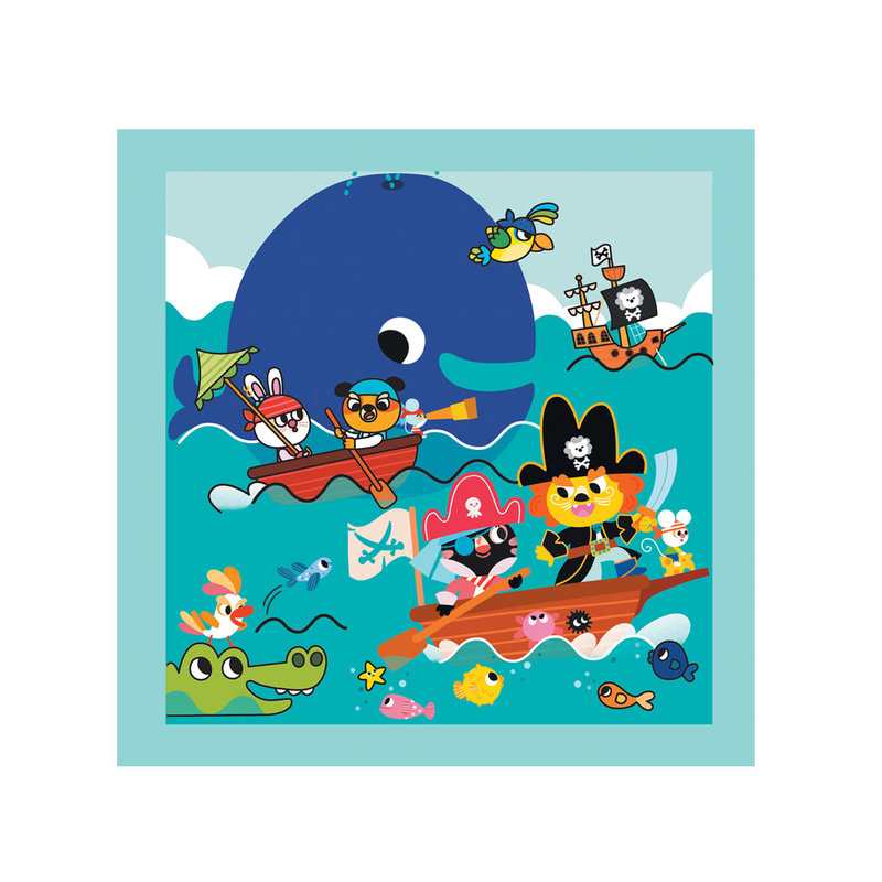 Livre Pinceau magique, Animaux pirates - Gründ