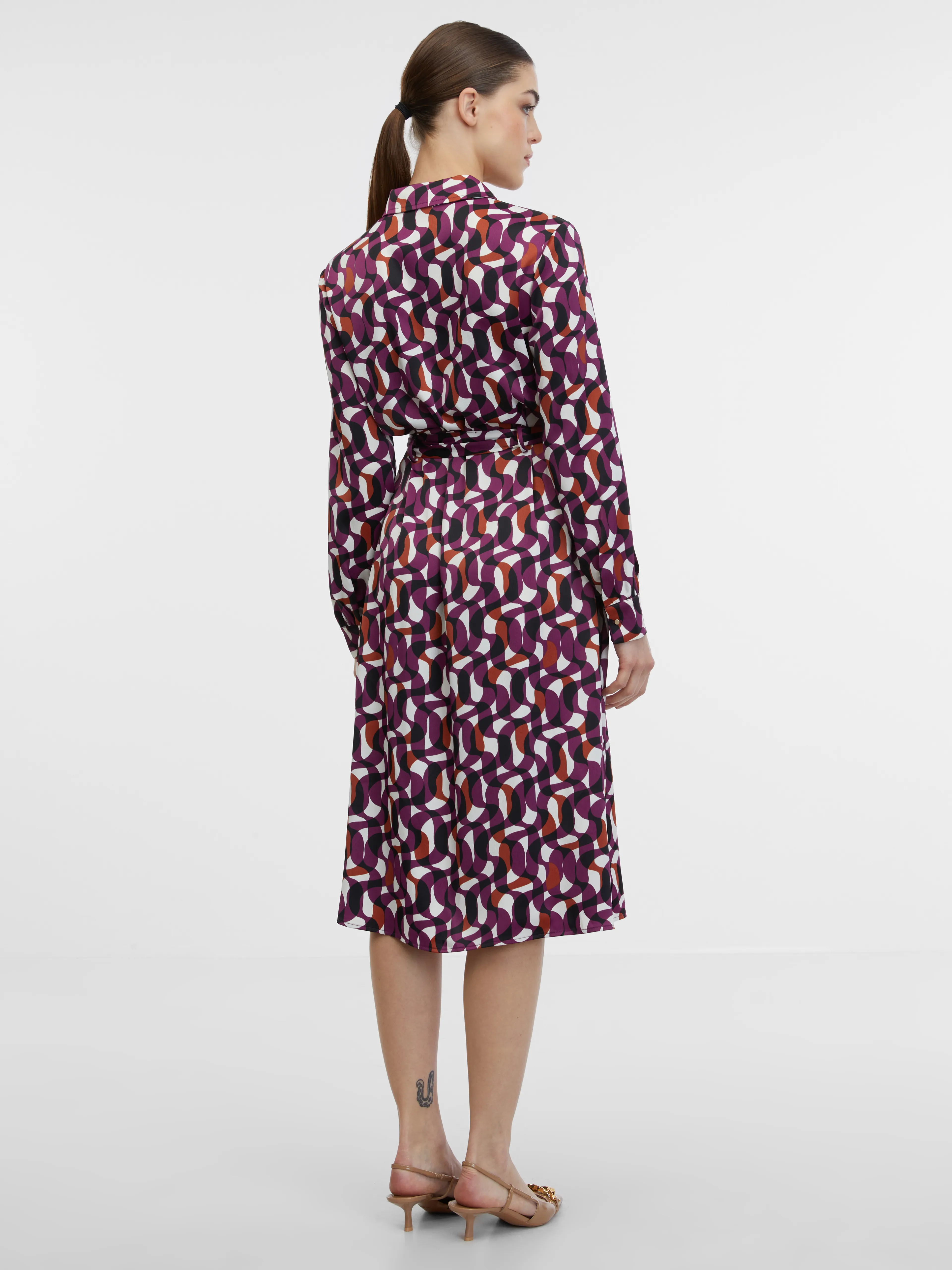 Lila gemustertes Hemdkleid Damen ORSAY