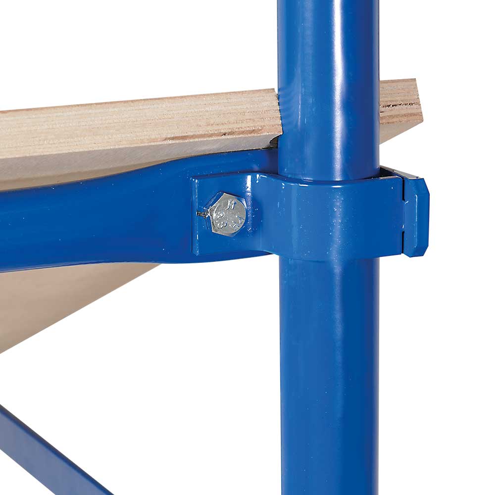 BRB Schrägbodenregal-Wagen für Behälter und Kisten, LxBxH 1050x500x1880 mm, 2 Bockrollen sowie 2 Lenkrollen mit Feststellbremse