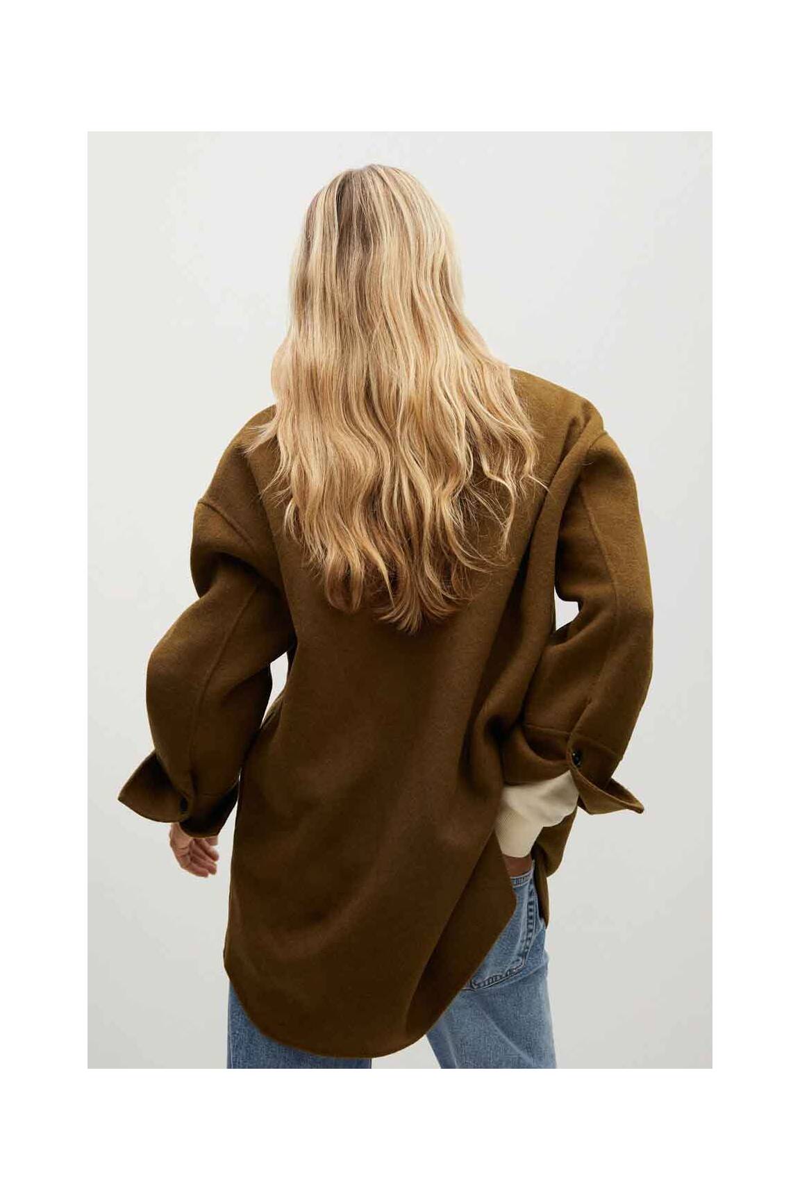 Mango Manteaux Longs Femme couleur marron