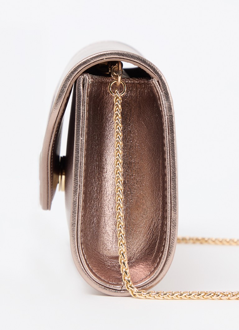 LKBennett Dominica goatskin crossbody bag with metallic finish