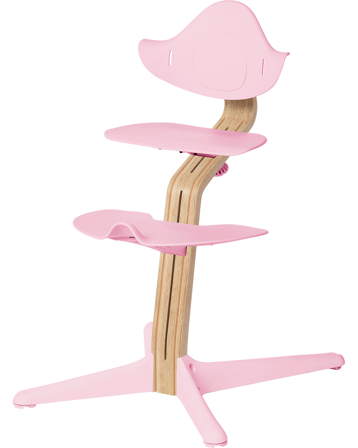 Nomi Hochstuhl, Eiche mit Buchenkern, weiß geölt, pale pink