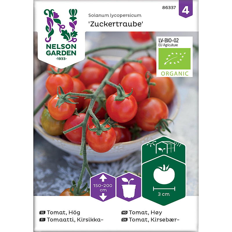 Nelson garden Frø Tomat Høy, Zuckertraube, organic