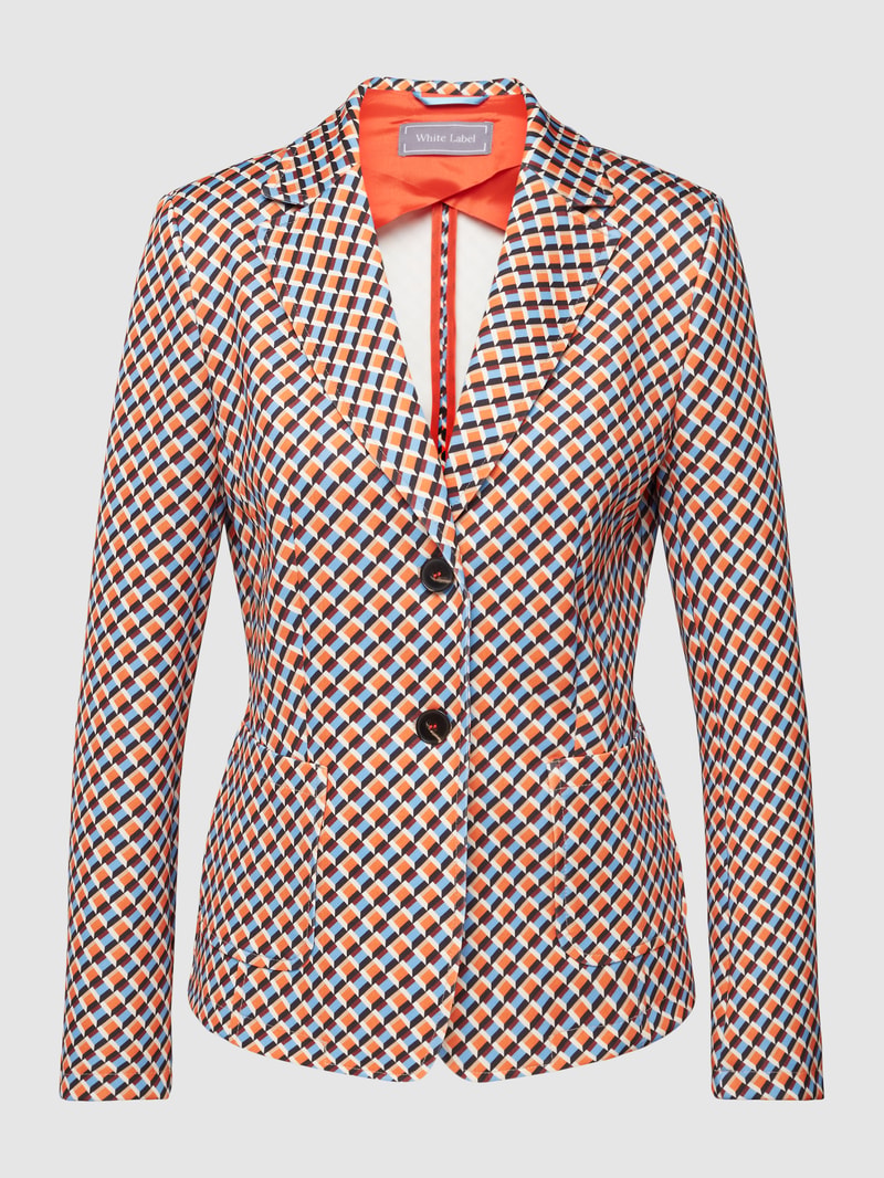 Blazer mit Allover-Muster in orange