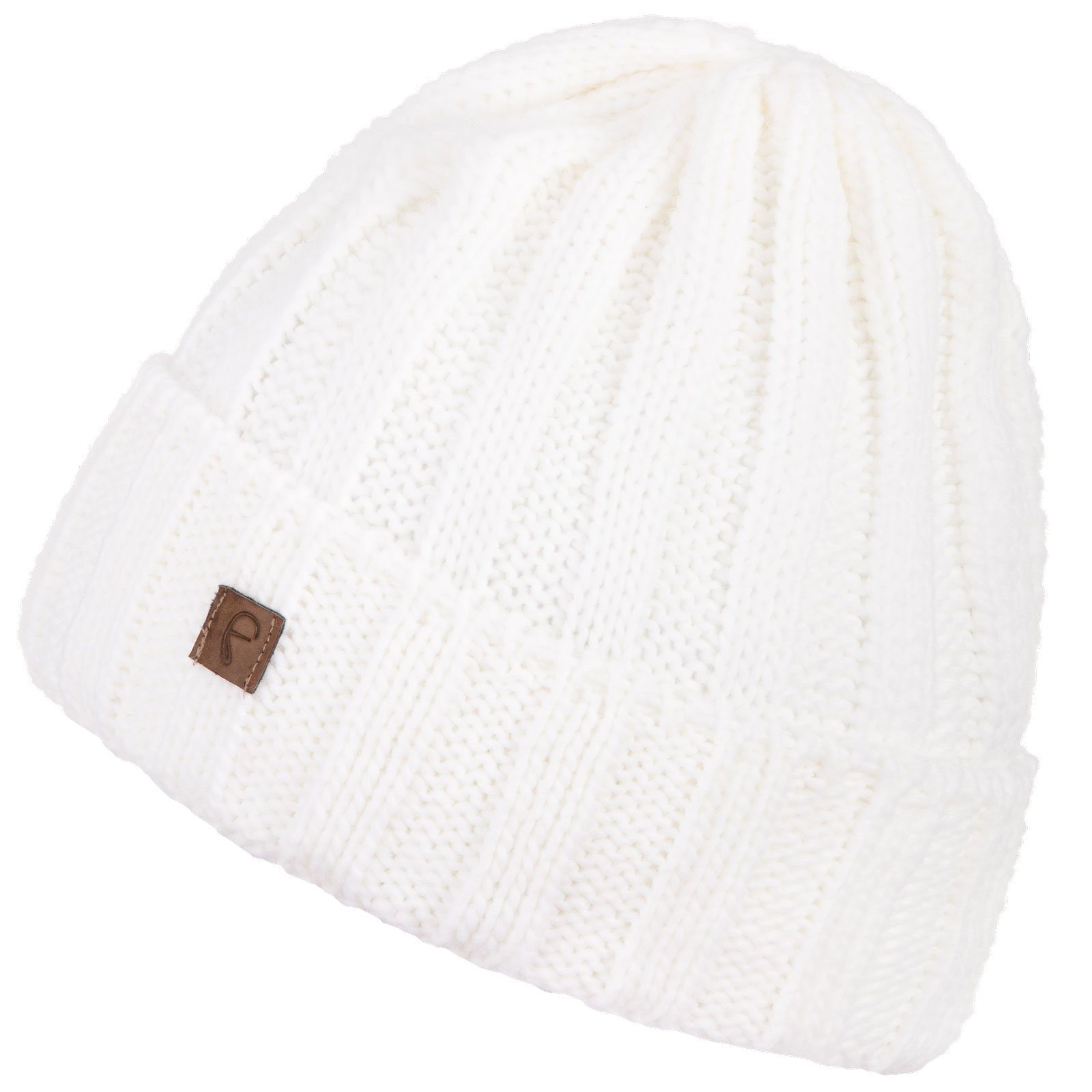 Faera Strickmütze (1-St) Wintermütze Mütze gefüttert Grobstrick Winter Beanie Herren Damen