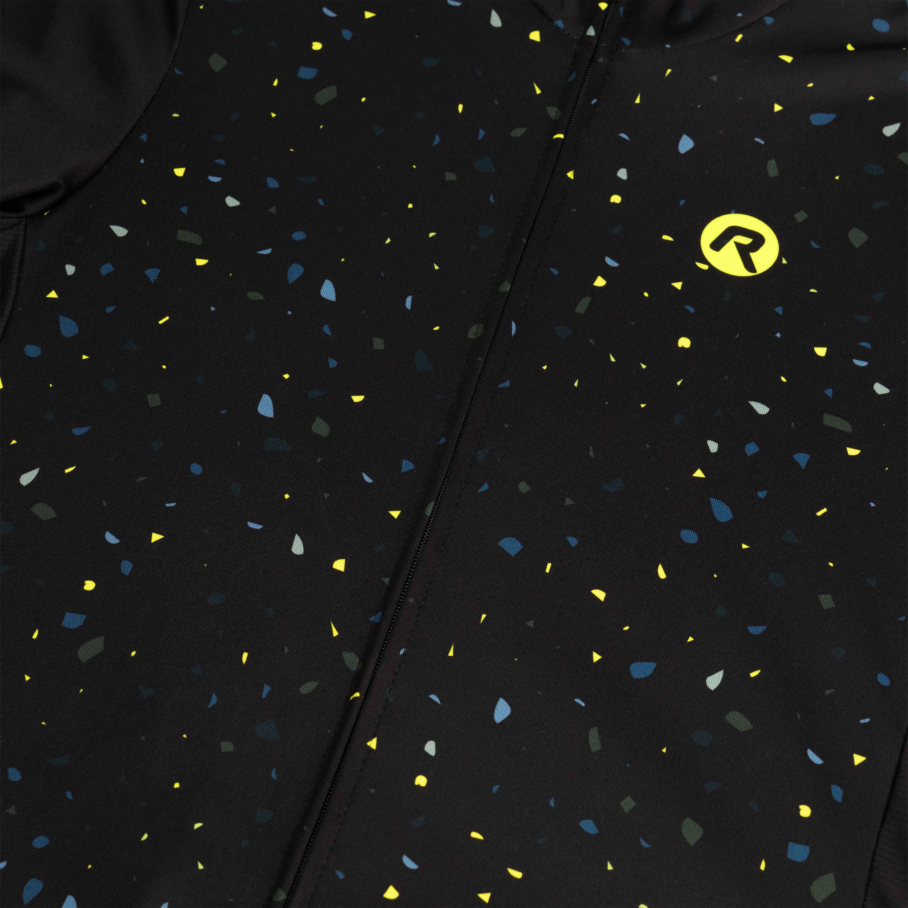 Rogelli Terrazzo Schwarz/Blau/Fluor Herren Radtrikot Kurzarm