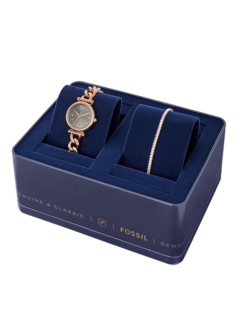 Ensemble montre et bracelet Fossil Carlie (2 pièces) ES5378SET