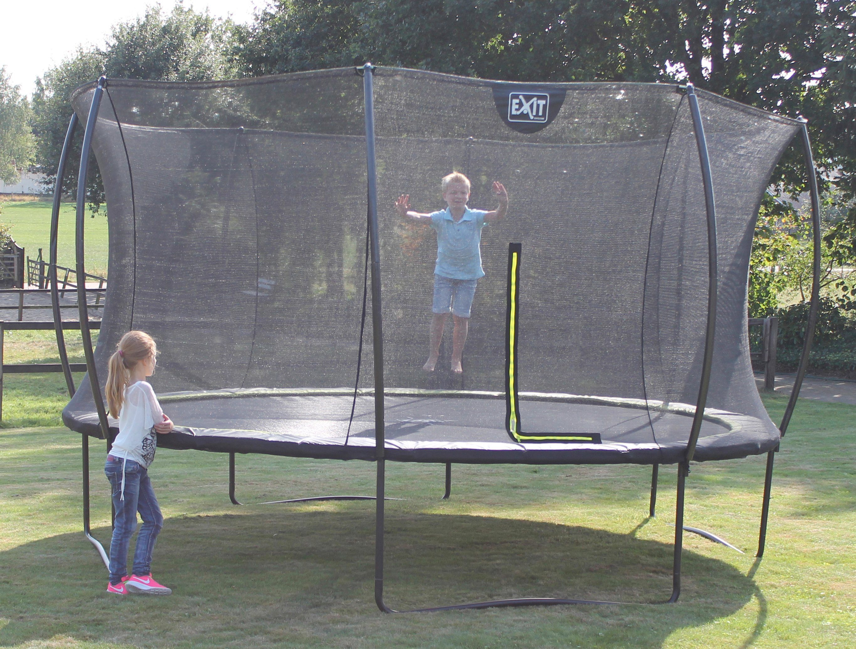 EXIT Gartentrampolin Silhouette, Ø 244 cm, mit Sicherheitsnetz