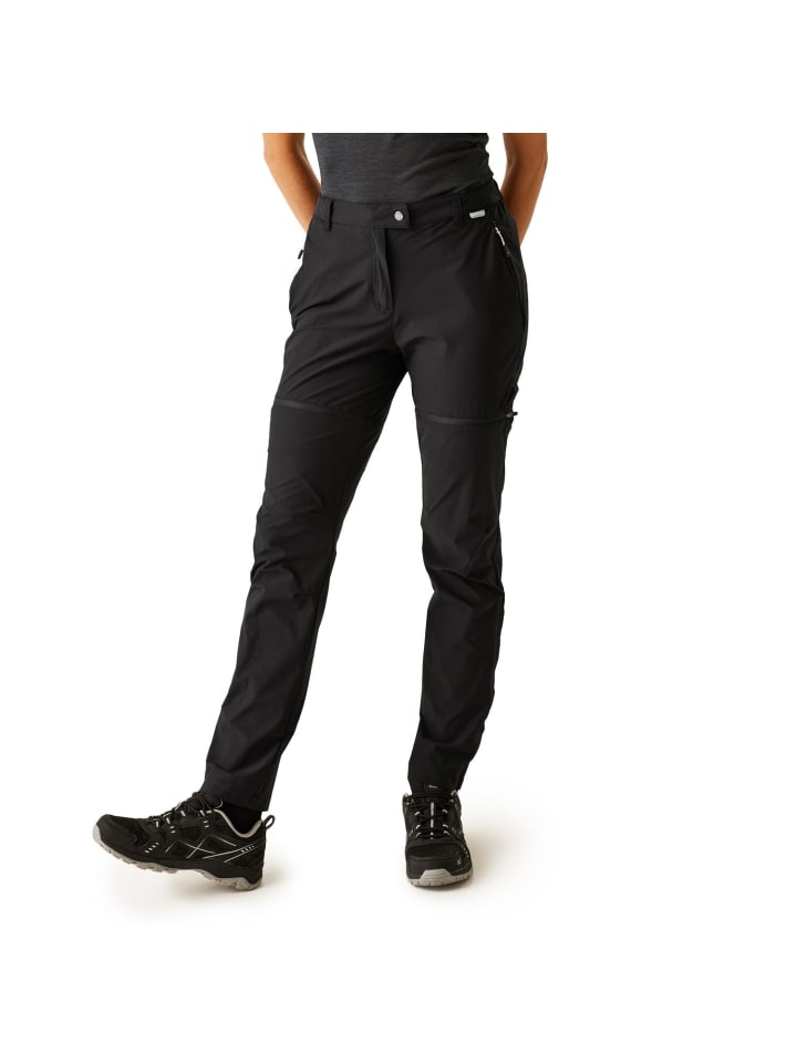 Regatta Mountain Zip Off Pant / Wanderhose Kurzgröße in Schwarz günstig kaufen