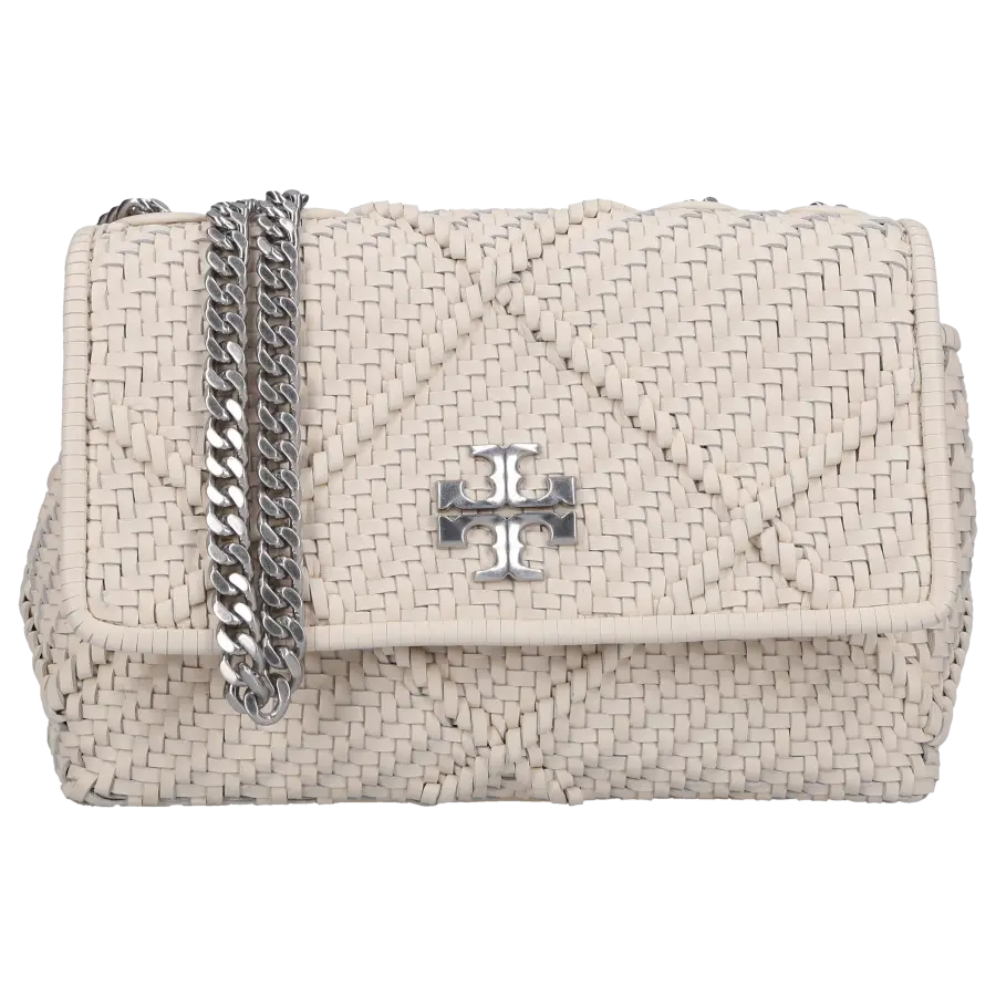 Tory Burch - Schultertasche KIRA Kalbsleder - beige