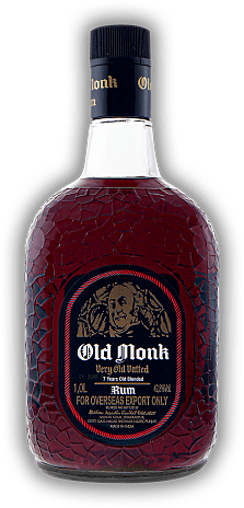 Old Monk 7 Years 1,0 Liter Old Monk 7 Years 1,0 Liter In Indien wohl der bekannteste und überaus geschätzte Rum. Alter 7 J. - 1	 Liter - Vol 42,8%