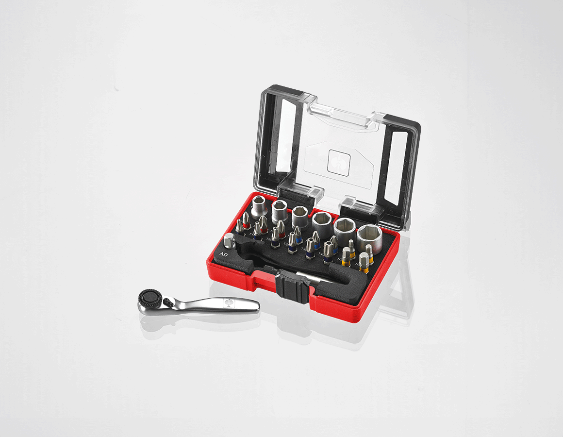 e.s. Bit-Box Color mit Mini-Ratsche