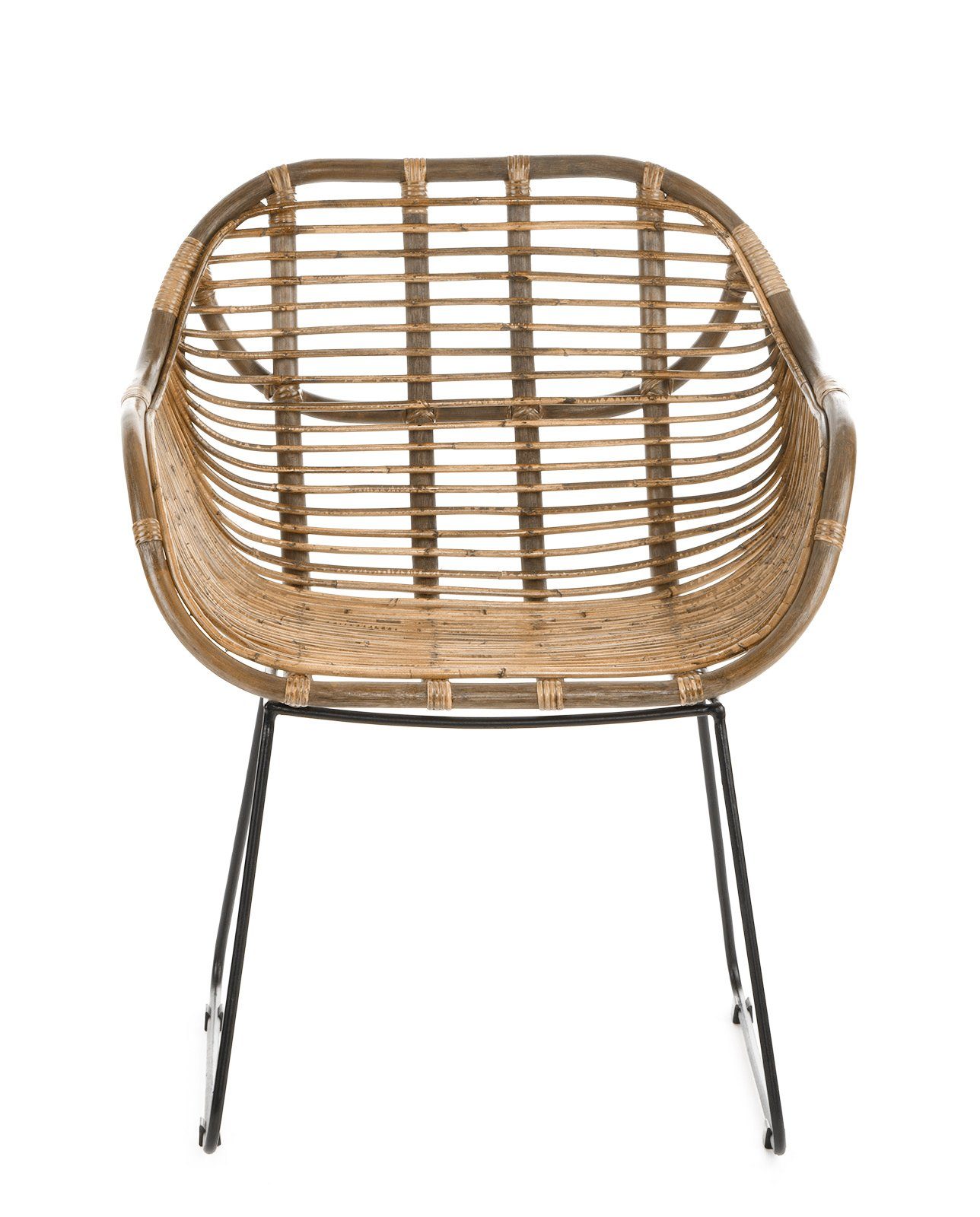 animal-design Rattanstuhl, Rattanstuhl Korbstuhl VENUS stabil aus Rattan in braun / natur - Handarbeit