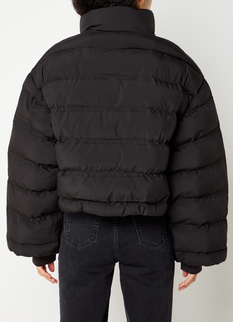 Daily Paper cropped puffer jacket with logo and side pockets