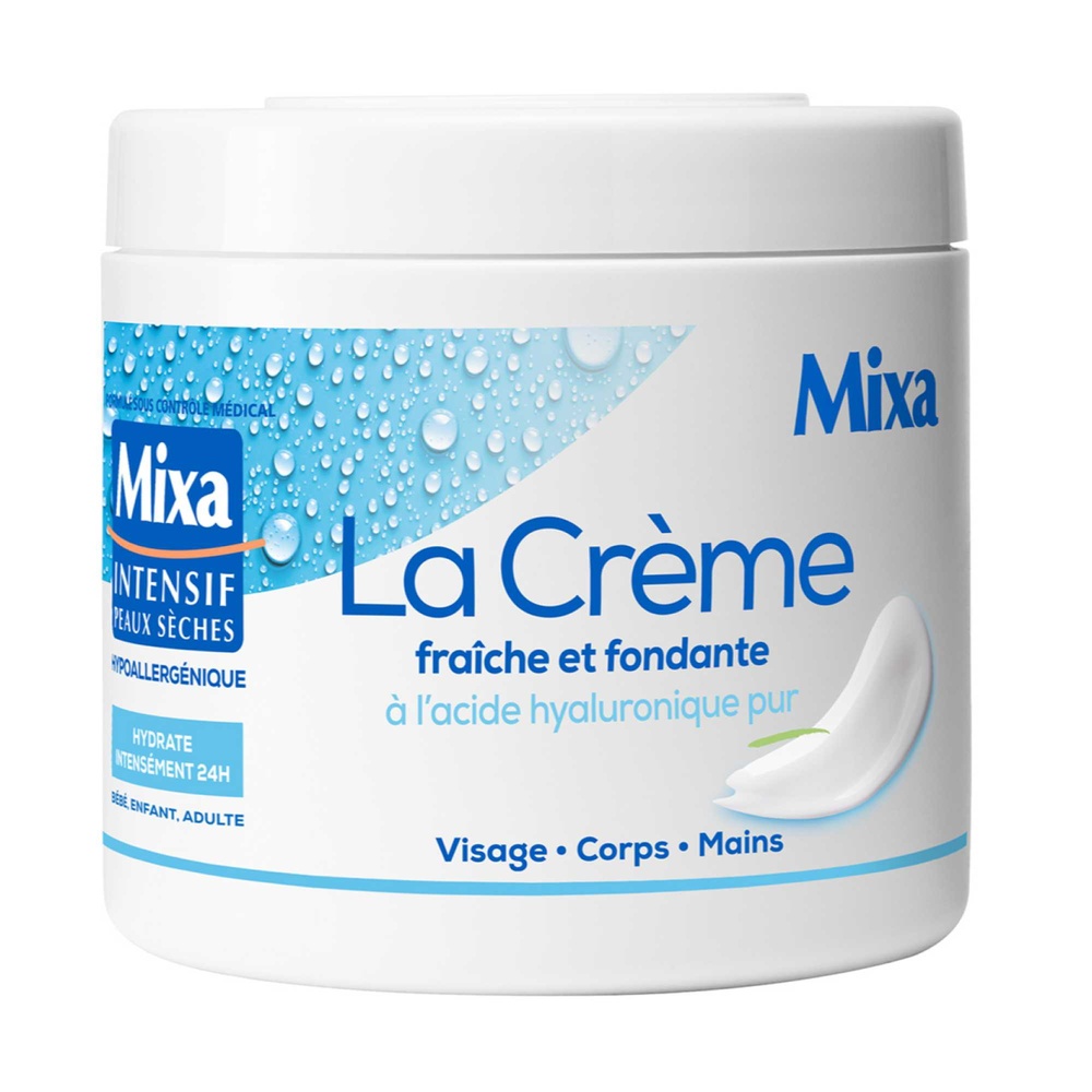 mixa Mixa Intensif Peaux Sèches Crème multi-usages à l'acide hyaluronique pur bébé, enfant, adulte