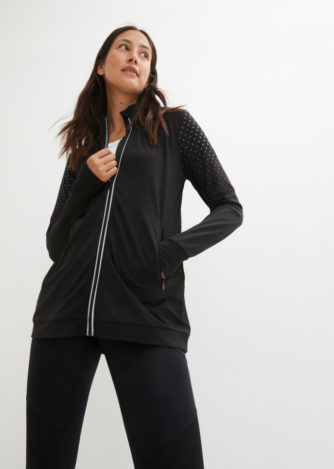 Thermo-Longjacke mit reflektierendem Druck