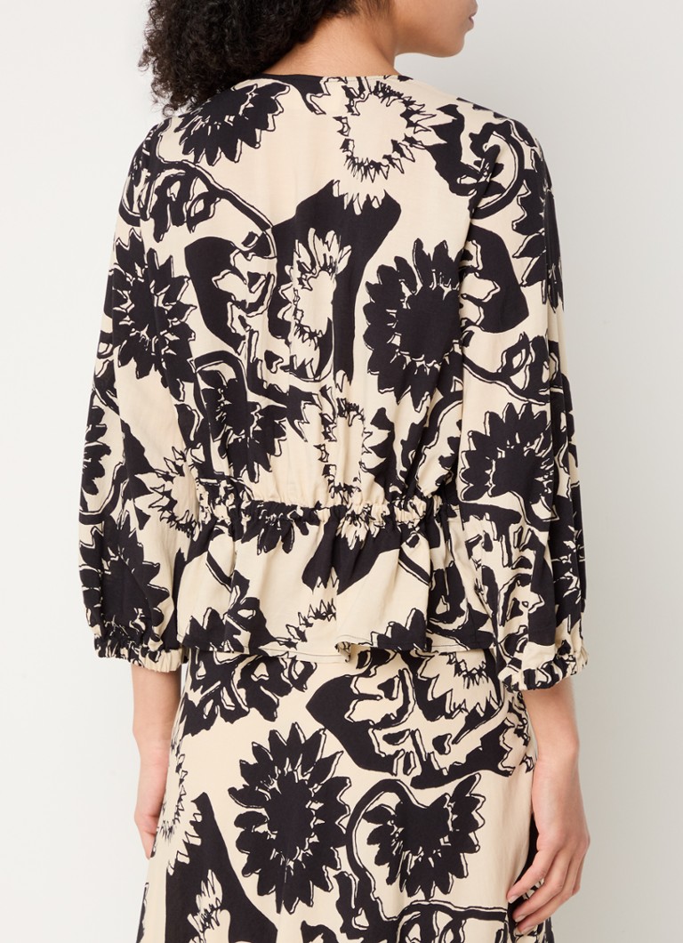 ba&sh  Filea tuniek in linnenblend met print