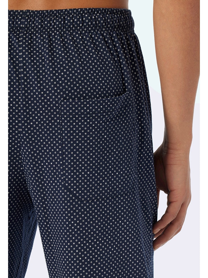 Schiesser Pyjama in Dunkelblau günstig kaufen
