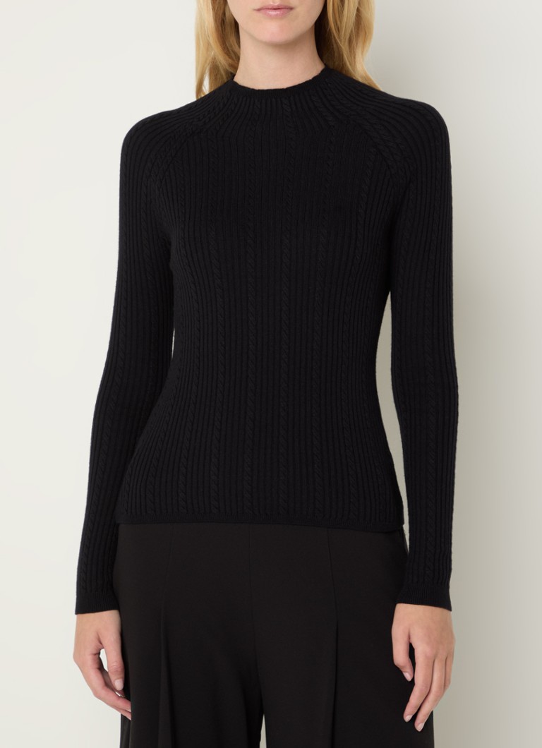 LKBennett West cable knit top in wool blend