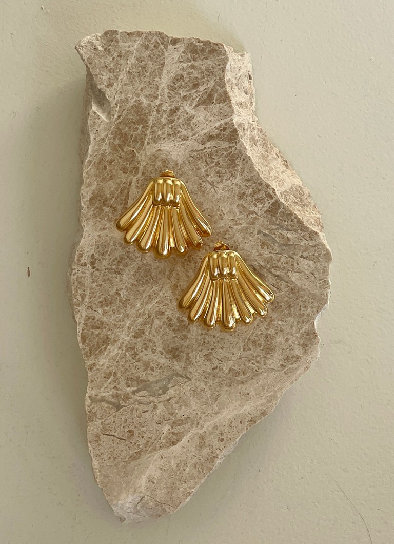 24Kae Gold plated stud earrings 424107Y