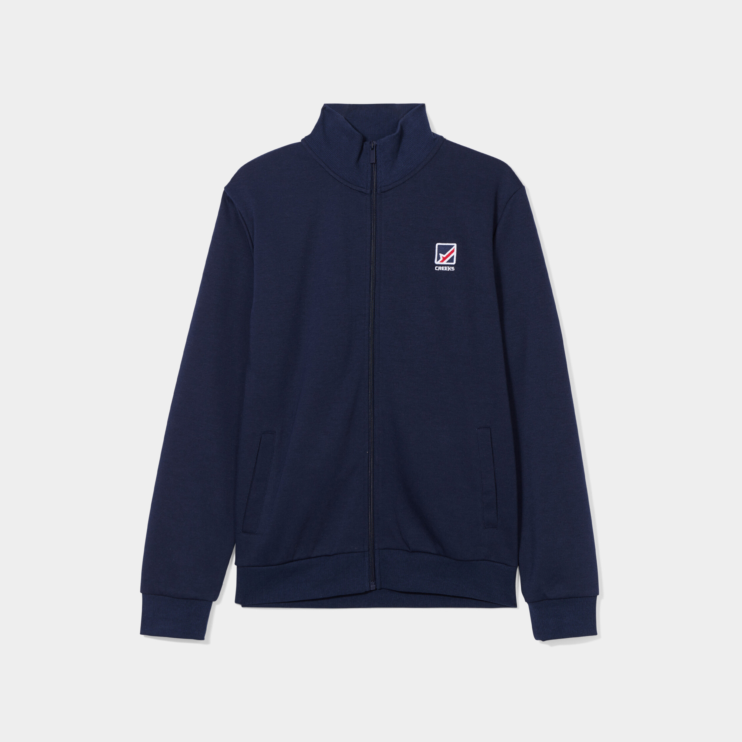 Sweat zippé col montant Creeks bleu marine homme | La Halle