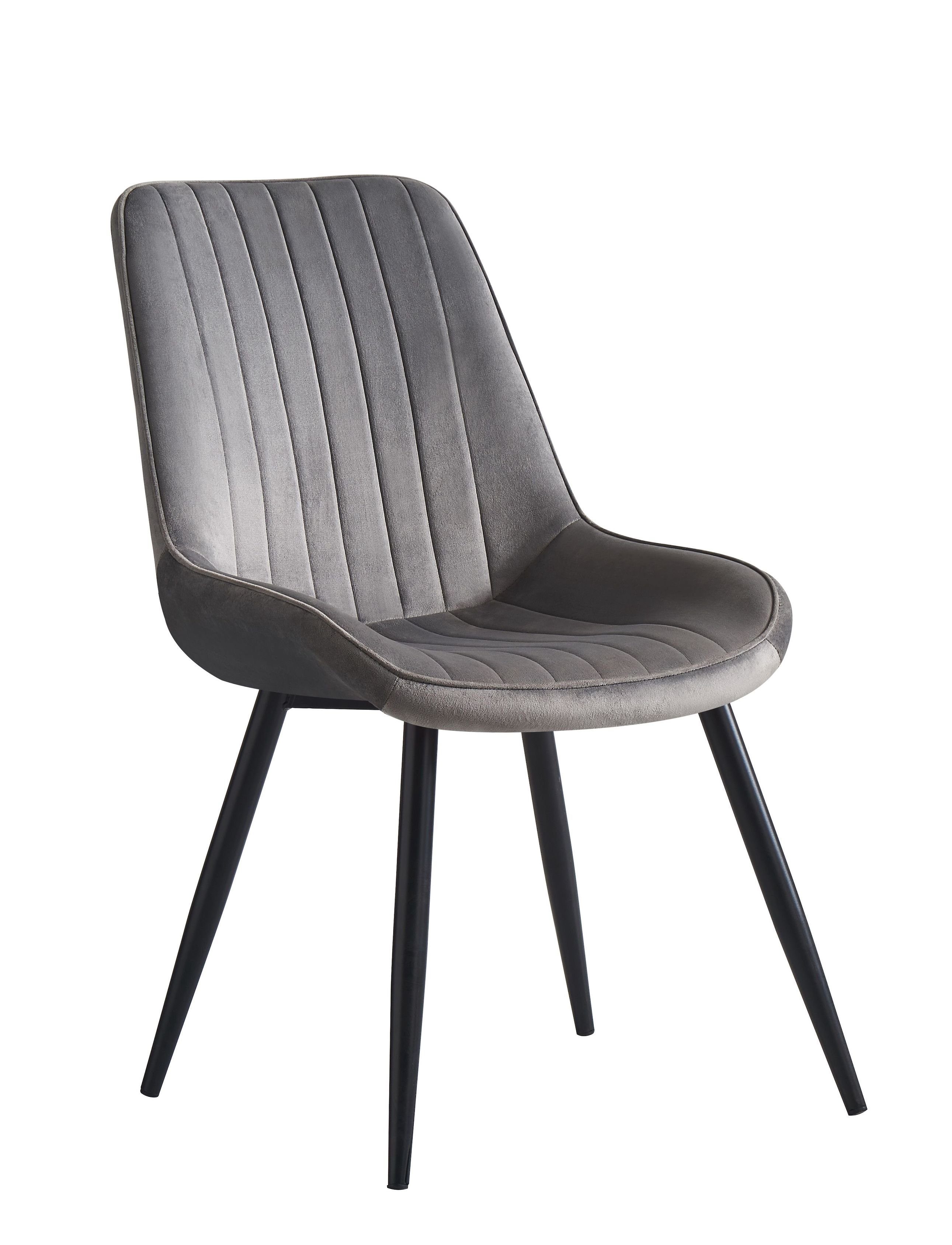 Woward Esszimmerstuhl Esszimmer Stühle 6 St. Küchenstuhl Polsterstuhl Samt+Metall (6er Set), 6er Set, 6 Stühlen