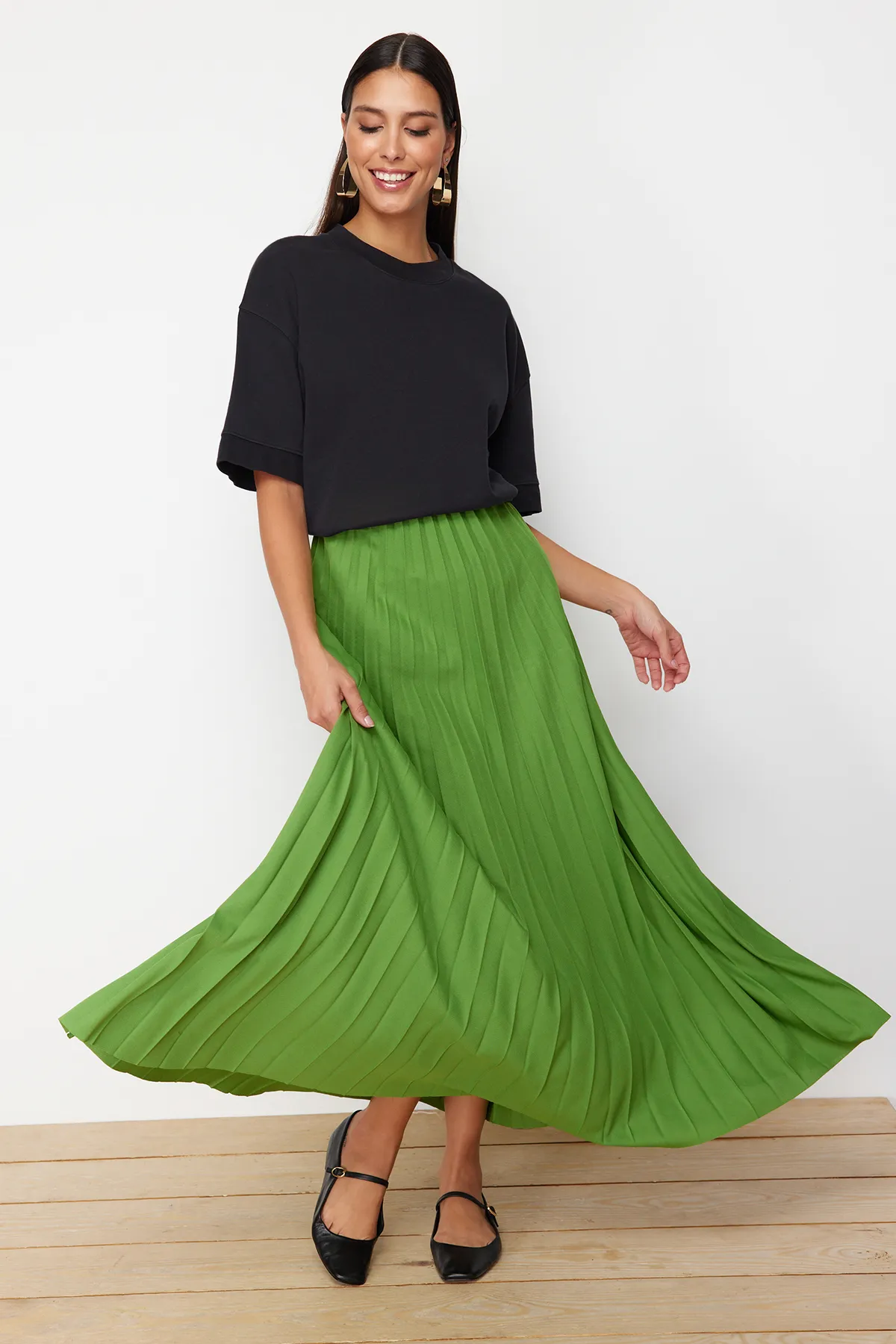 Trendyol Modest  Skirt - Grün - Maxi