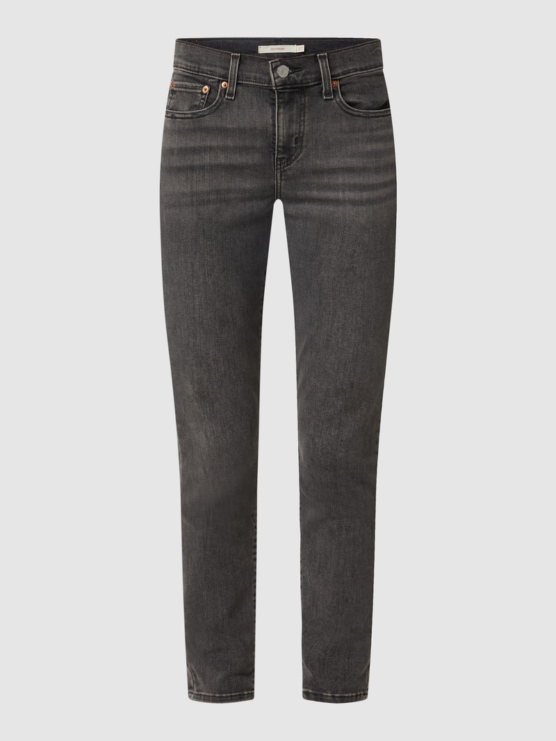 Boyfriend Fit Jeans mit Viskose-Anteil in anthrazit