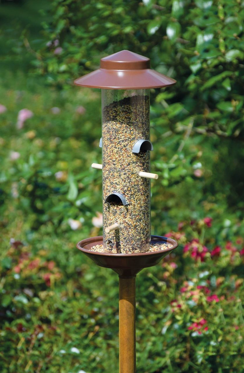 dobar Futtersäule mit Ständer, bronze