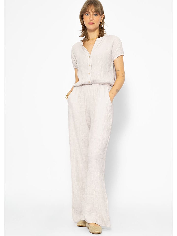 SASSYCLASSY Jumpsuit in Creme günstig kaufen