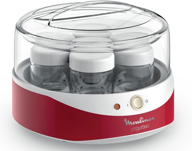 Moulinex Joghurtbereiter Yogurteo YG2295, 7 Portionsbehälter, Umweltbewusst, Temperaturleuchte, Spülmaschinengeeignete Teile