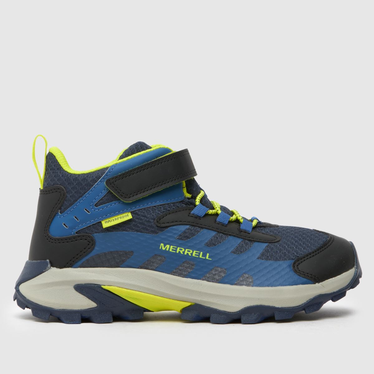 Merrell marinblå och gröna moab speed mid 2 pojkar/ungdomsskor