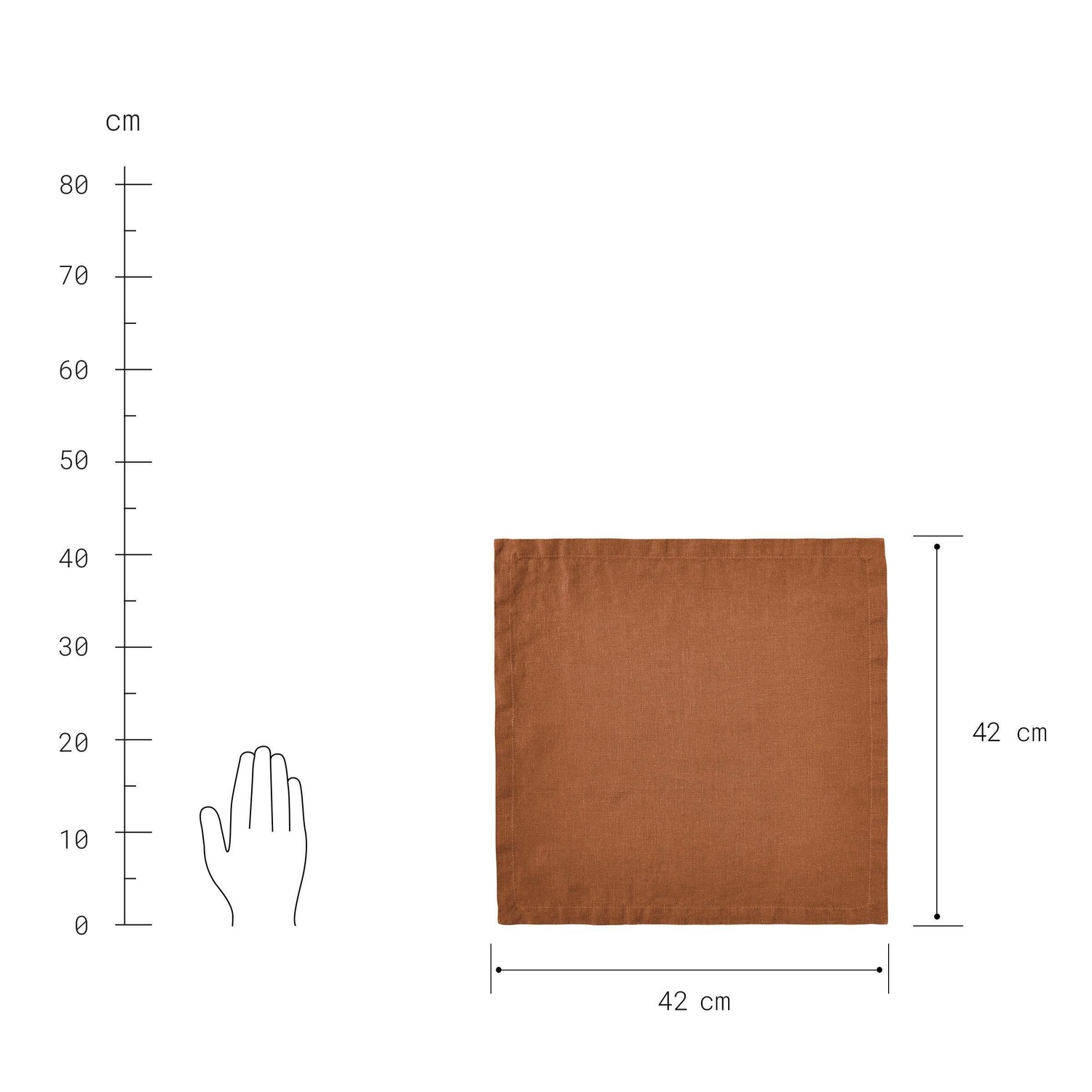 RIGA Serviette L 42 x B 42cm